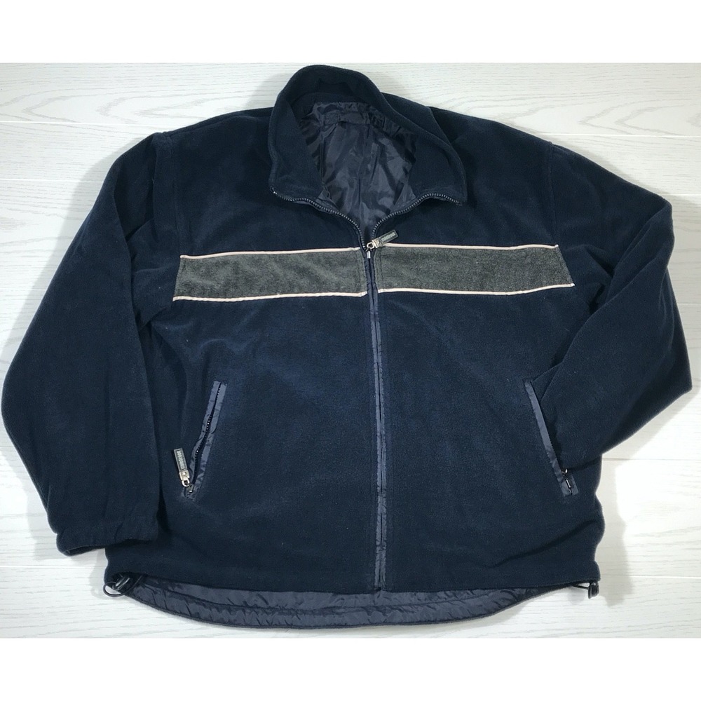 Vintage Arrow Colebrook Reversible Jacket Men L Nylon Fleece Full Zip Pocket 90s